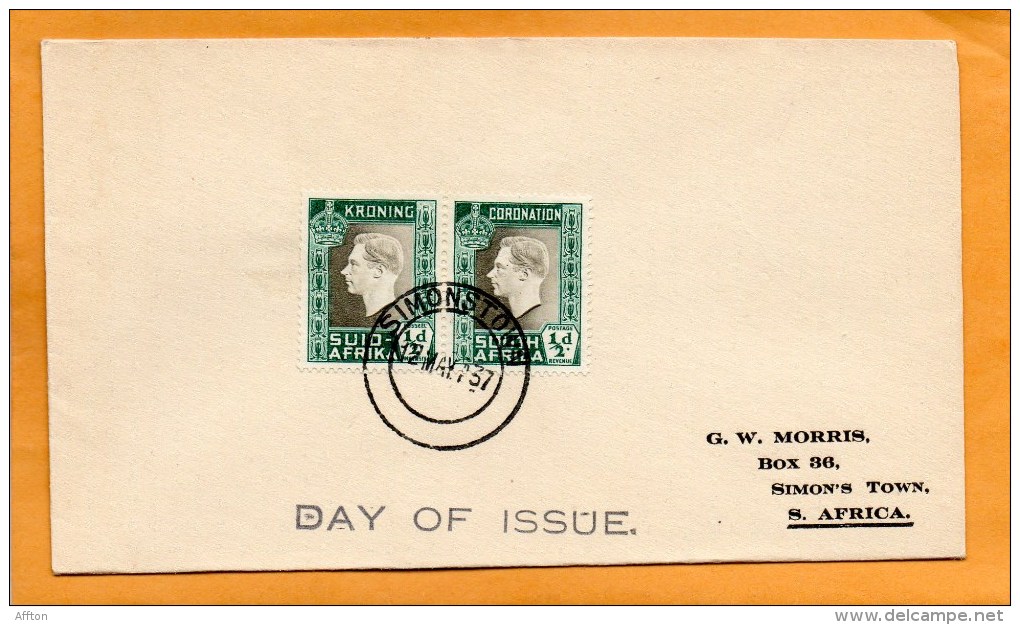 South Africa 1937 FDC - FDC