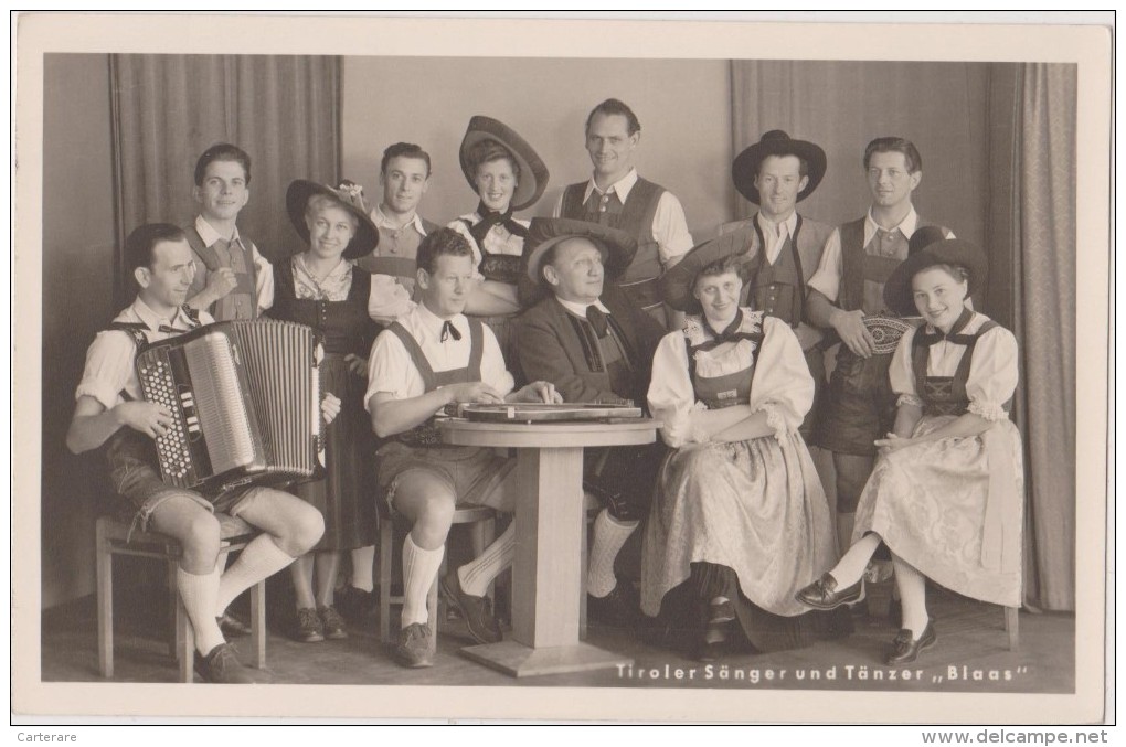 Carte Photo,autriche,imsbruck,1 952,tiroler Sanger Und Tanzer,,blaas,, - Autres & Non Classés