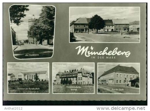 Gruß Aus Müncheberg In Der Mark Berufsschule Rat Der Stadt Turm Sw 1960 - Müncheberg