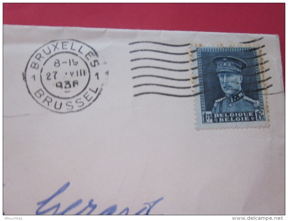 27 Août 1936 Bruxelles Brussell Belgique Belgie Lettre Letter Cover  -&gt; Bern Berne  Suisse - Oblitérations à Barres: Distributions