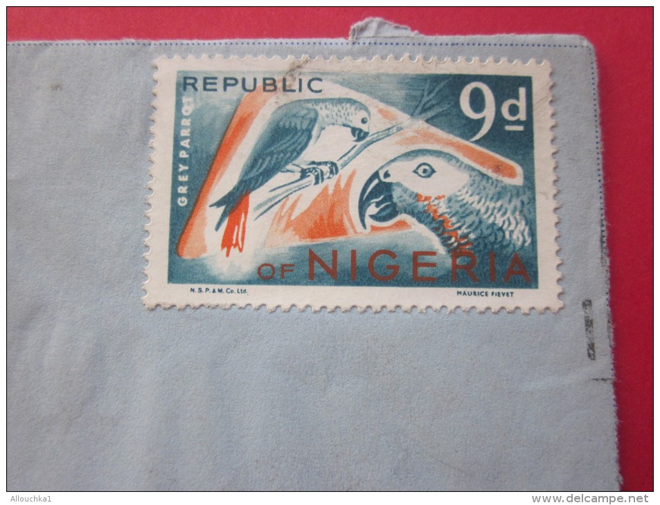 1966 LAGOS NIGERIA Africa Afrique Letter Lettre Aérogramme  By Air Mail Boys &amp; Sons To Pour  Droue Sur Drouette E&am - Nigeria (1961-...)