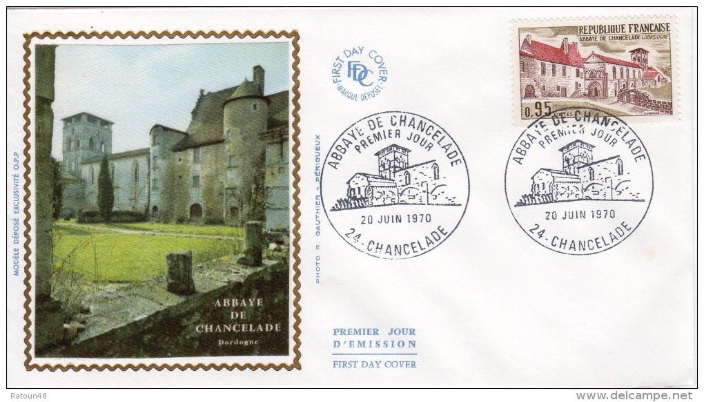 Cachet PJ - Abbaye De CHANCELADE -le 20 Juin  1970- - Abdijen En Kloosters