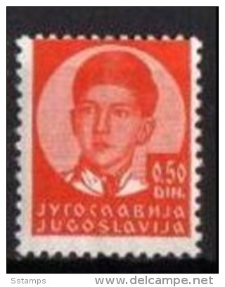1935  300-14  JUGOSLAVIJA JUGOSLAWIEN Koenig Petar Ii  -- PAPER NORMAL NEVER HINGED - Unused Stamps