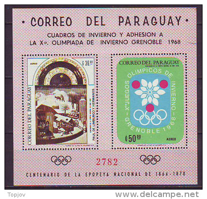 PARAGUAY - WINTER OLYMP.  GRENOBLE  - **MNH - 1968 - Winter 1968: Grenoble