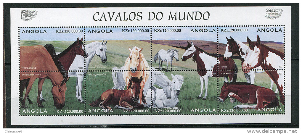 (cl 22 - P15) Angola ** N° 1079 à 1086 En Petite Feuille(ref. Michel Au Dos)  - Chevaux De Race - - Angola