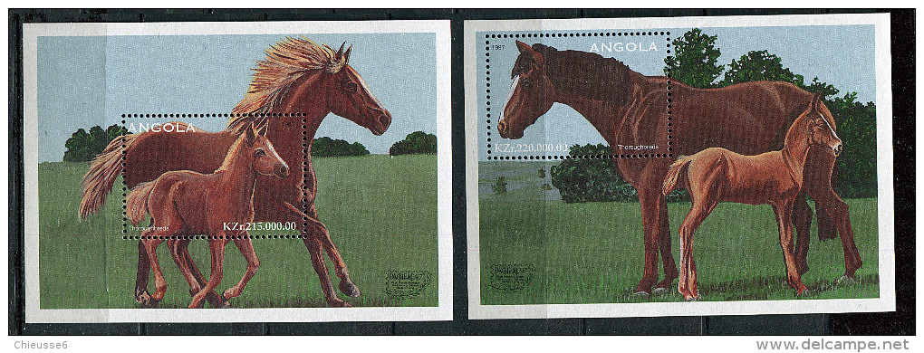 (cl 22 - P16) Angola ** Blocs N° 33/834 -(ref. Michel Au Dos)  Chevaux - - Angola