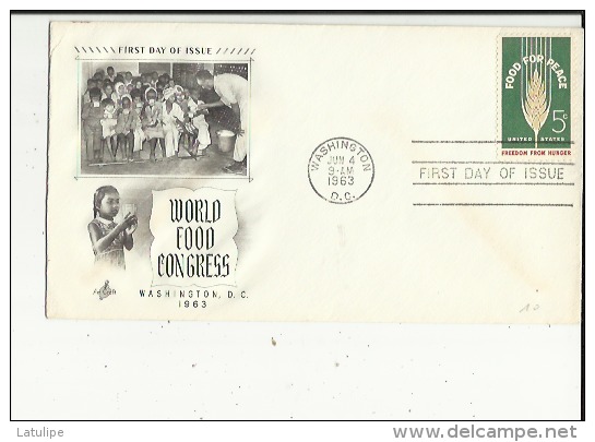 Enveloppe  Timbree  De World Food Congresss  Washington D C En 1963  Voir Scan - 1961-1970