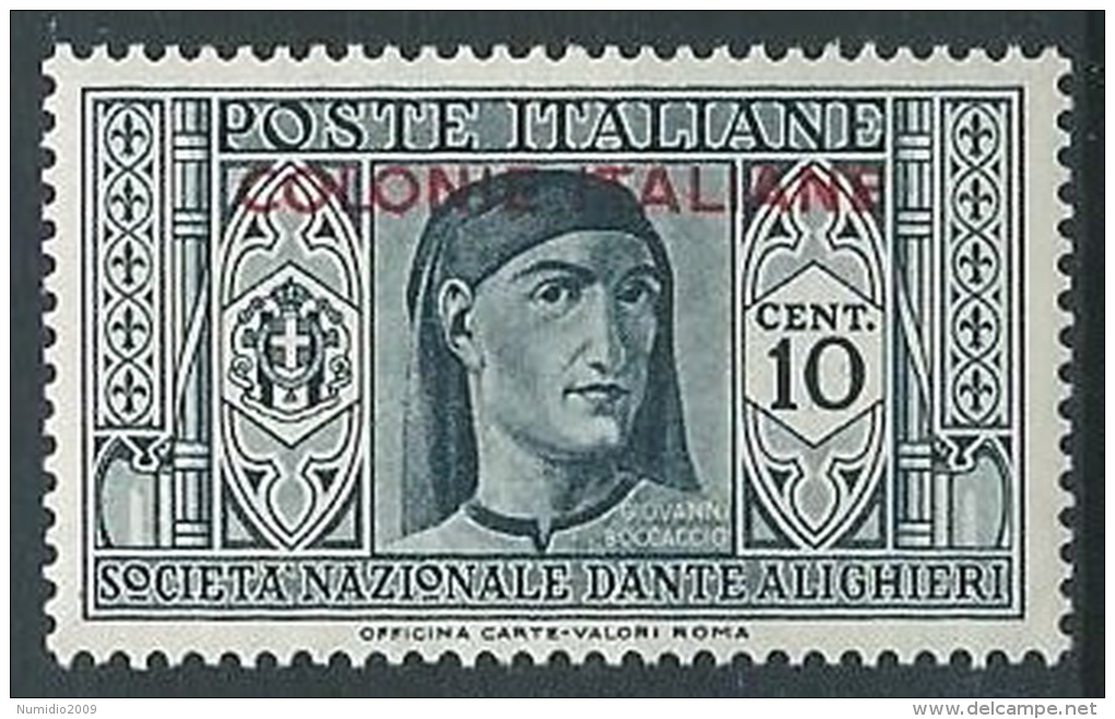 1932 EMISSIONI GENERALI DANTE 10 CENT MNH ** - G089 - Emissions Générales