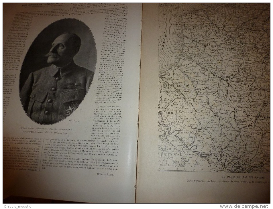 1918 Pétain-Clémenceau;Allemagne;Montdidier;Paris-protect-décovitrine;Tanganyika ; Potager à La Mode;Attak Sous-marin Al - L'Illustration