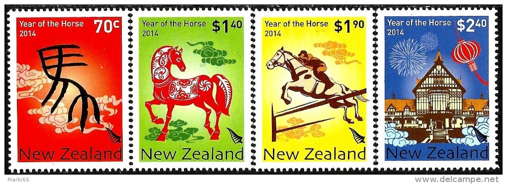 New Zealand - 2014 - Lunar New Year Of The Horse - Mint Stamp Set - Nuevos