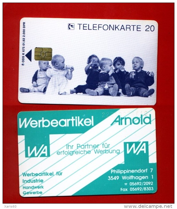 GERMANY: K-675 01/92  "Werbeartikel WA" Rare (2.000ex) Used - K-Reeksen : Reeks Klanten