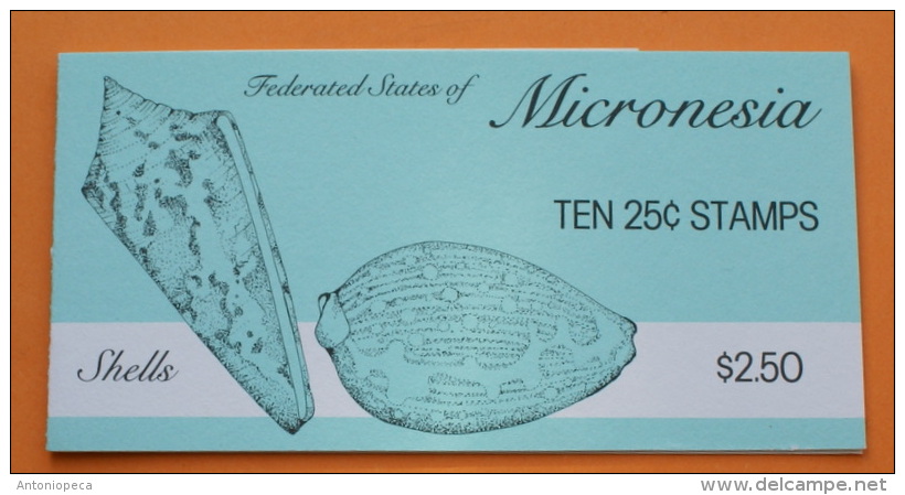 Micronesia #88a Booklet Comp Mnh Cv $7.50 Seashells - Micronesia