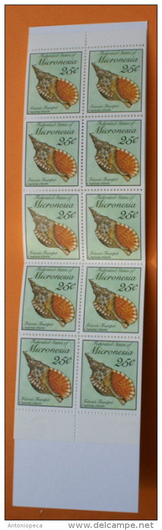 Micronesia #88a Booklet Comp Mnh Cv $7.50 Seashells - Micronesia