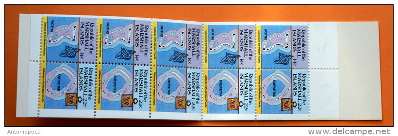 Marshall Islands #42b Booklet Comp Mnh Cv $8.50 - Marshallinseln