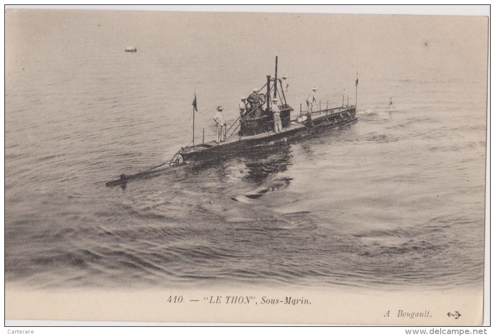Cpa,sous-marin, "le Thon",en Exercices,rare - Krieg