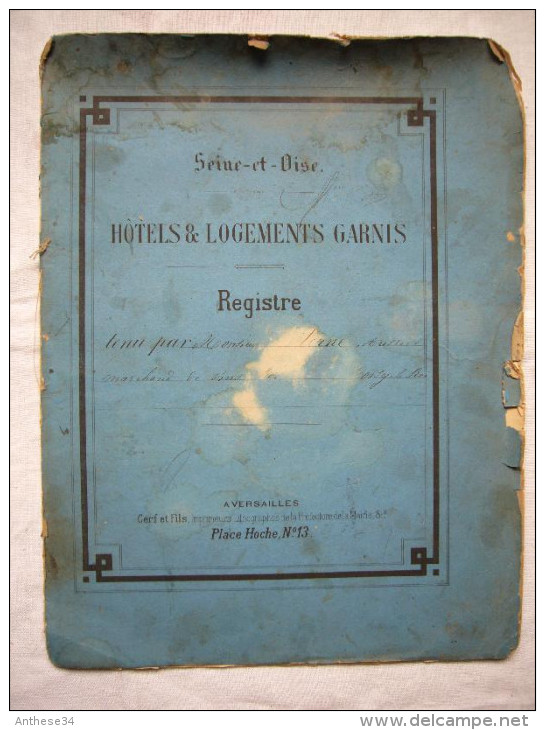 Registre 1887 Hôtels Et Logements Garnis Tenu Par Mr Citerne Marchand De Vins à Choisy Le Roi - Manuscrits