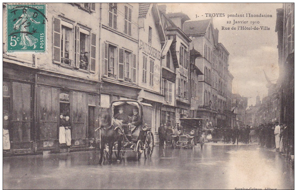 Carte Postale Ancienne - [10] Aube - Troyes - Pendant L´Inondation - Troyes