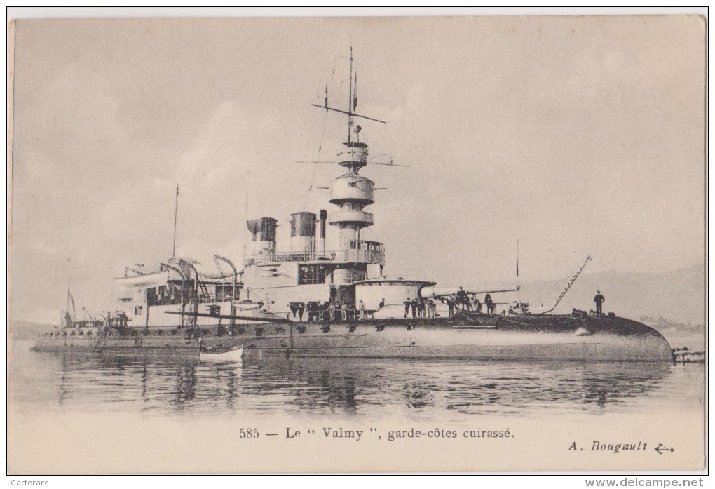 Cpa,le "valmy" Garde-cotes,cuirassé - Warships