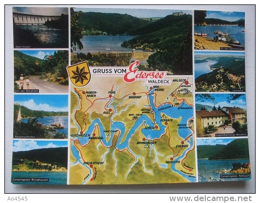 H60 AK Gruss Vom Edersee Waldeck - Edersee (Waldeck)