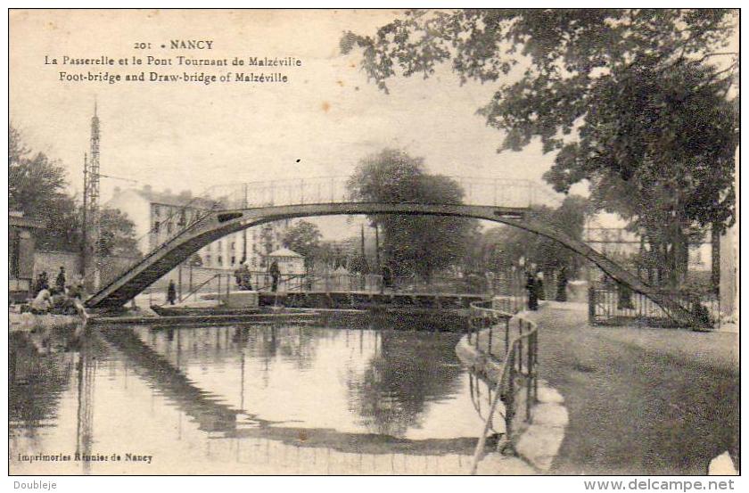 D54  NANCY  La Passerelle Et Le Pont Tournant De Malzéville   ..... - Nancy