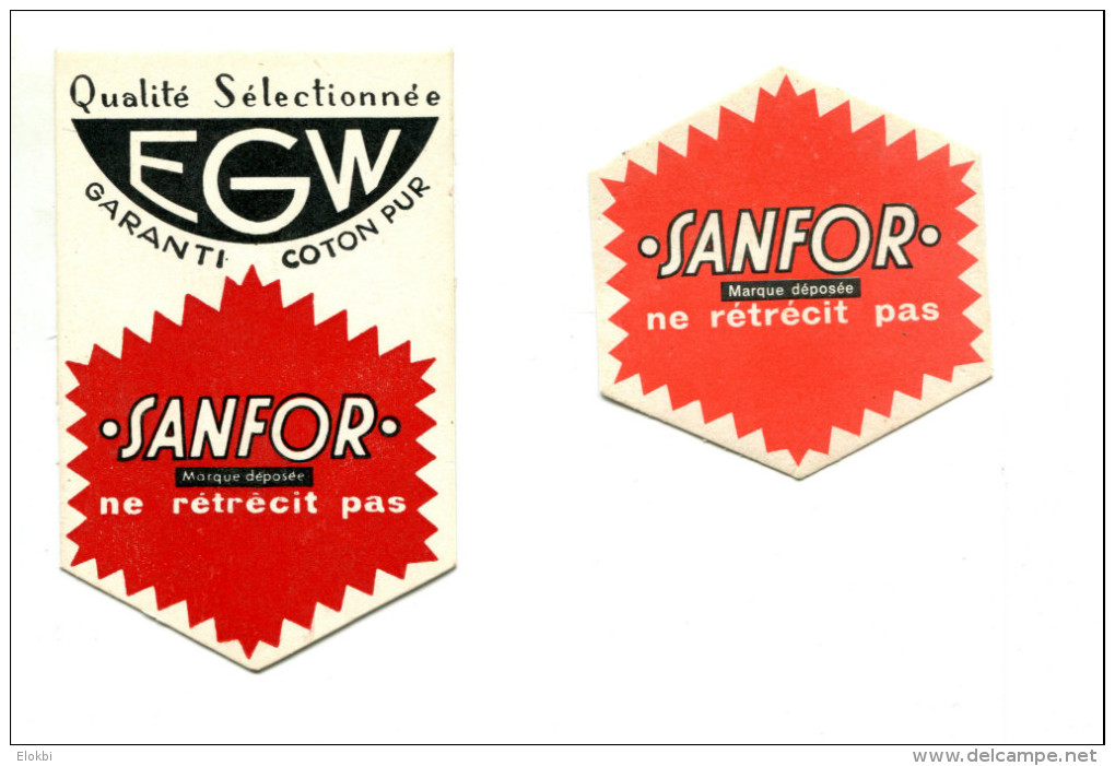 Etiquettes Sanfor (lot De 2) - Plaques En Carton