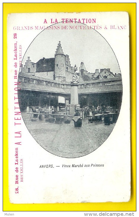 MARCHE AUX POISSONS ANVERS PUB TENTATION RUE DE LAEKEN 28 BRUXELLES MARKT MARCHAND MARCHANDE MARKET MERCATO MERCADO 2457 - Marchés