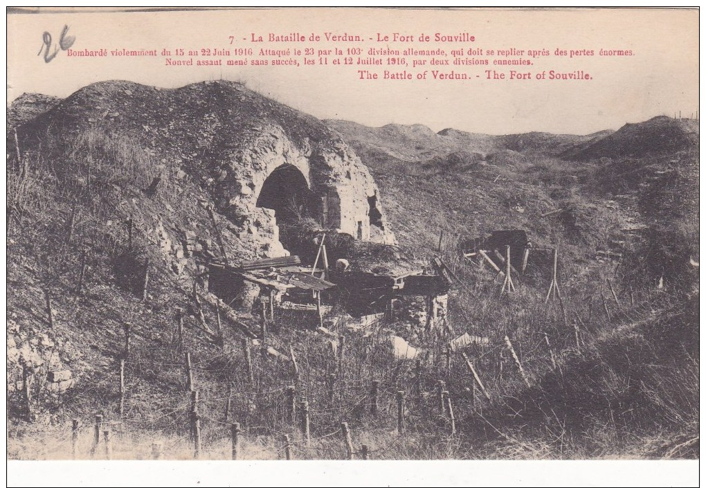 LE FORT DE SOUVILLE ..LA BATAILLE DE VERDUN..GUERRE 14 18 - War 1914-18