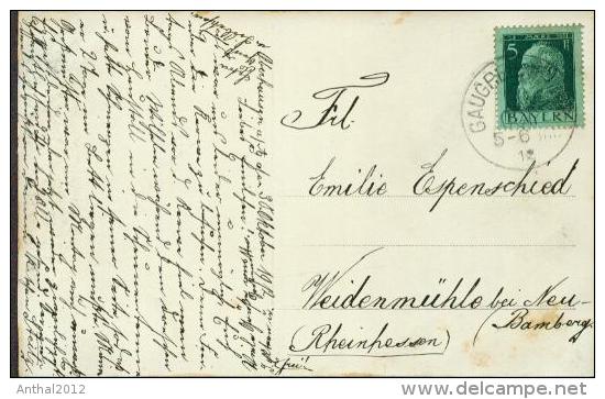 Feine Damen-Gesellschaft In Oberhausen A.d. Appel 30.10.1912 Stempel Gaugrehweiler Nach Weidenmühle Neu-Bamberg - Réceptions