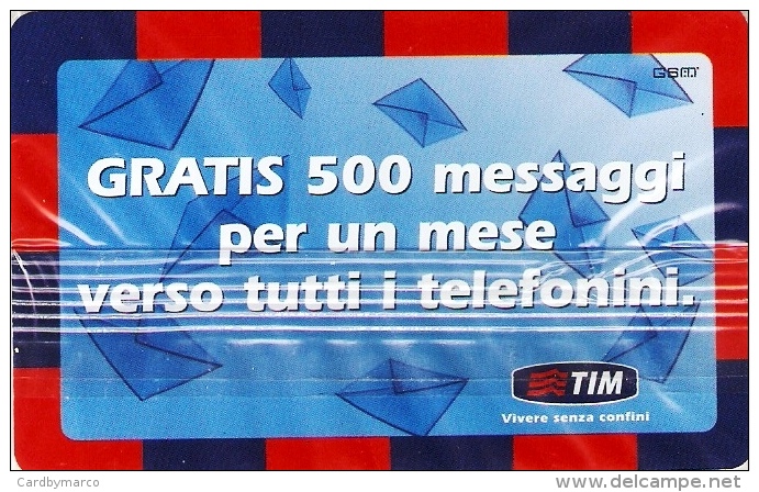 *ITALIA - TIM: 500 MESSAGGI GRATIS* - Ricarica NUOVA (MINT) In Blister - [2] Handy-, Prepaid- Und Aufladkarten