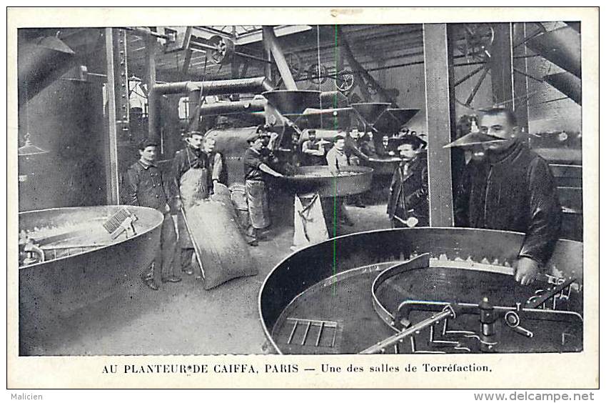 Ref C881- Café - Au Planteur De Caiffa - Paris - Une Des Salles De Torrefaction - Carte Bon Etat  - - Autres & Non Classés