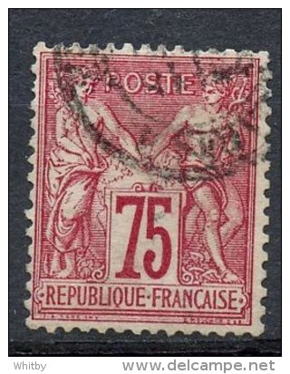 France 1876 75c  Peace And Commerce Issue #75 - 1876-1878 Sage (Type I)