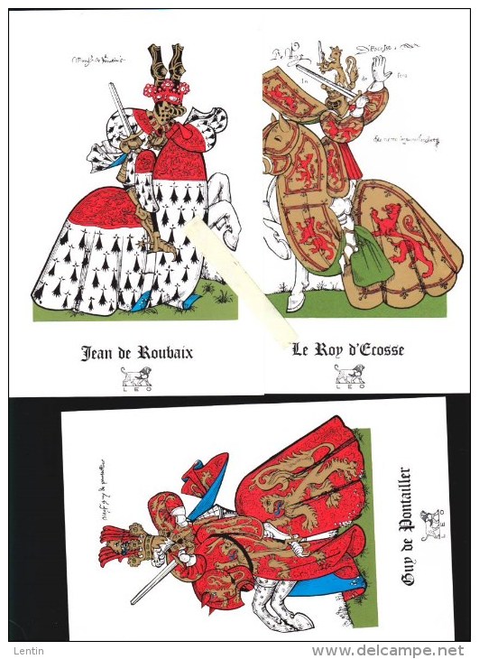 Cavaliers Du XVè Siècle En Tenue Héraldique - Règne Philippe Le Bon - Lot De 10 Images - Pub Médicament Tensionorme - Altri & Non Classificati