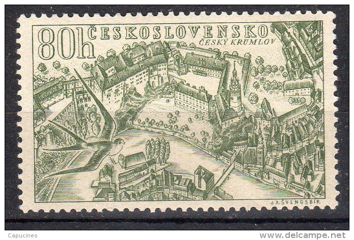 TCHECOSLOVAQUIE - 1955: "Krumlov" - N° PA 40** - Luchtpost