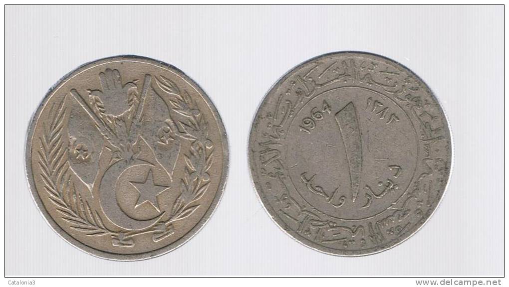 ALGERIA - ARGELIA -  1 Dinar  1964  KM100 - Argelia