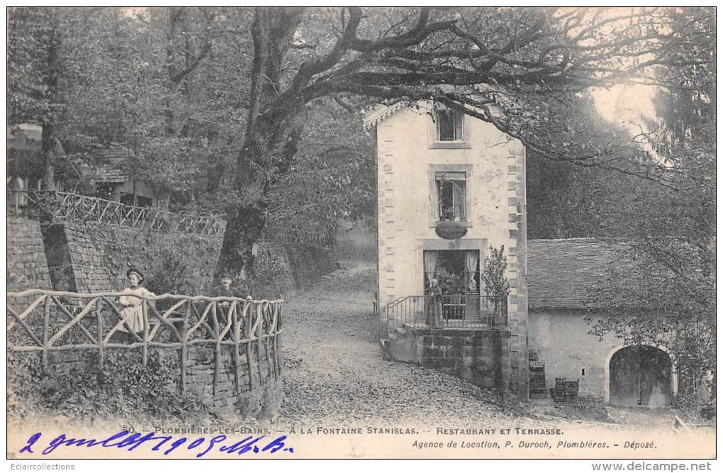 Plombières Les Bains    88    Fontaine Stanislas     Le Restaurant  Et La Terrasse - Plombieres Les Bains