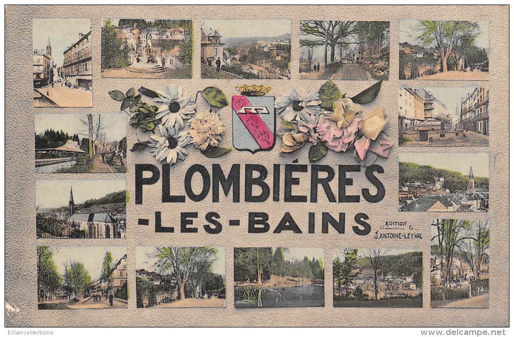 Plombières Les Bains    88     Multivues Et Blason - Plombieres Les Bains