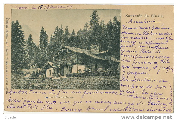 Souvenir De Sinaia Le Pavillon De Chasse  Edit Storck  1899 - Roumanie