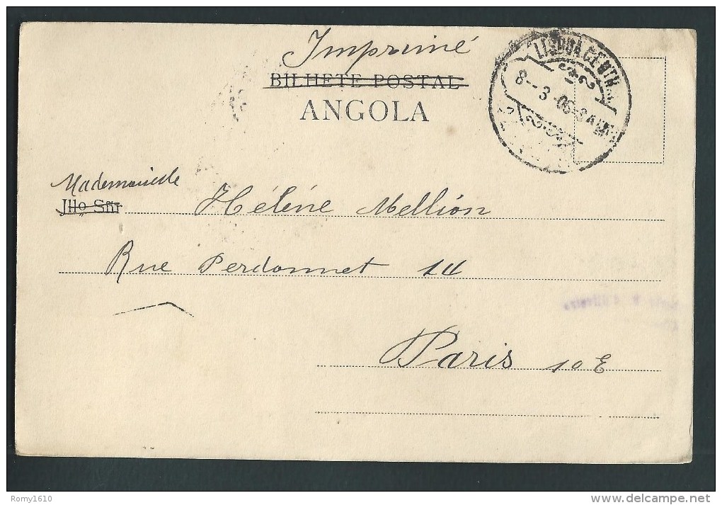 Afrique. Angola. Loanda. Transporte Curiôzo. Transport Curieux. 1906. 2  Scans. - Angola