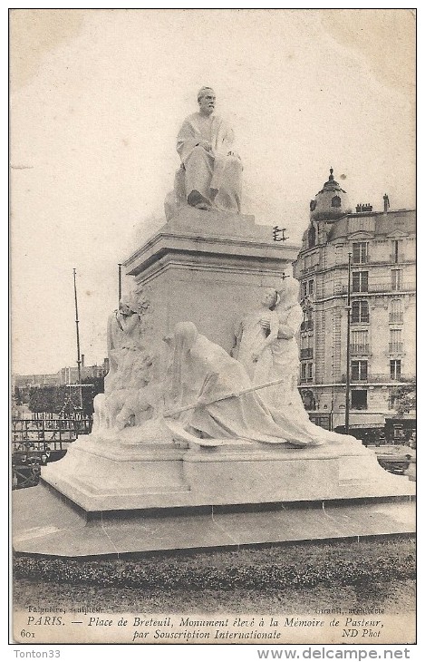 PARIS - 75 -  Place De Breteuil - Monument élevé à La Mémoire De Pasteur  - ENCH11  - - Other Monuments