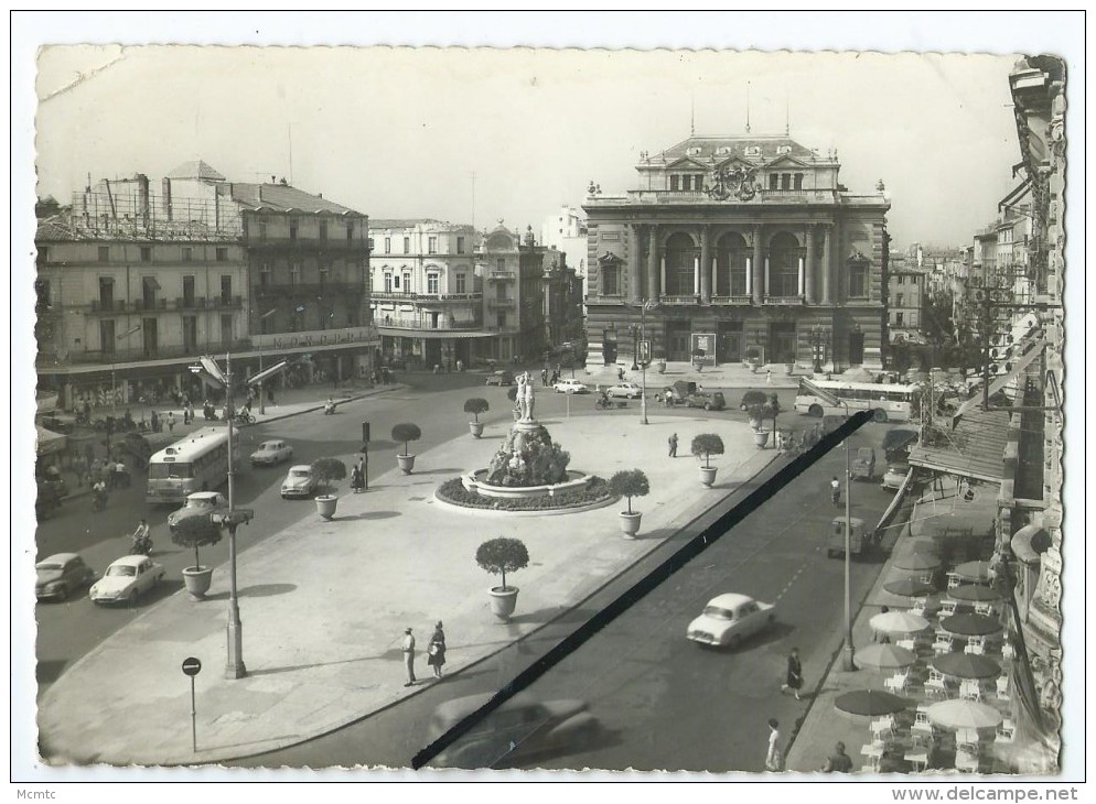 CPM - Montpellier - La Place De La Comédie,le Théâtre Et Les Trois Grâces - Montpellier