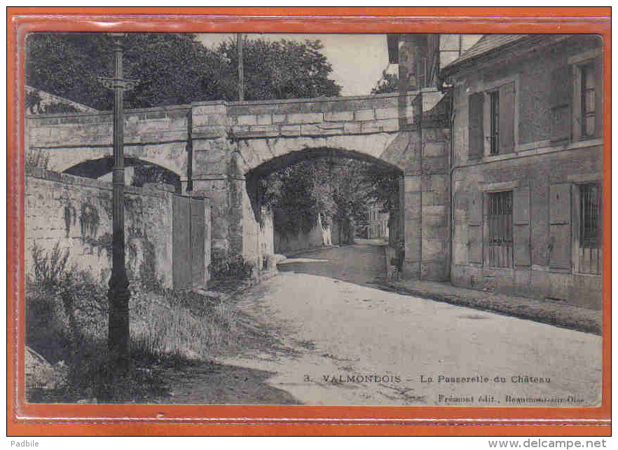 Carte Postale 95. Valmondois  La Passerelle Du Chateau  Trés Beau Plan - Valmondois