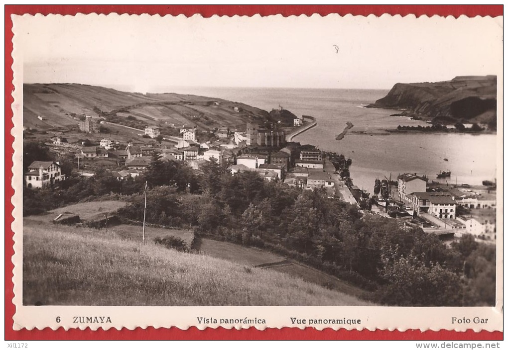 TAL3-06  Zumaya  Vista Panoramica. Cachet Zumaya Guipuzcoa 1957 Pour La Suisse - Autres & Non Classés