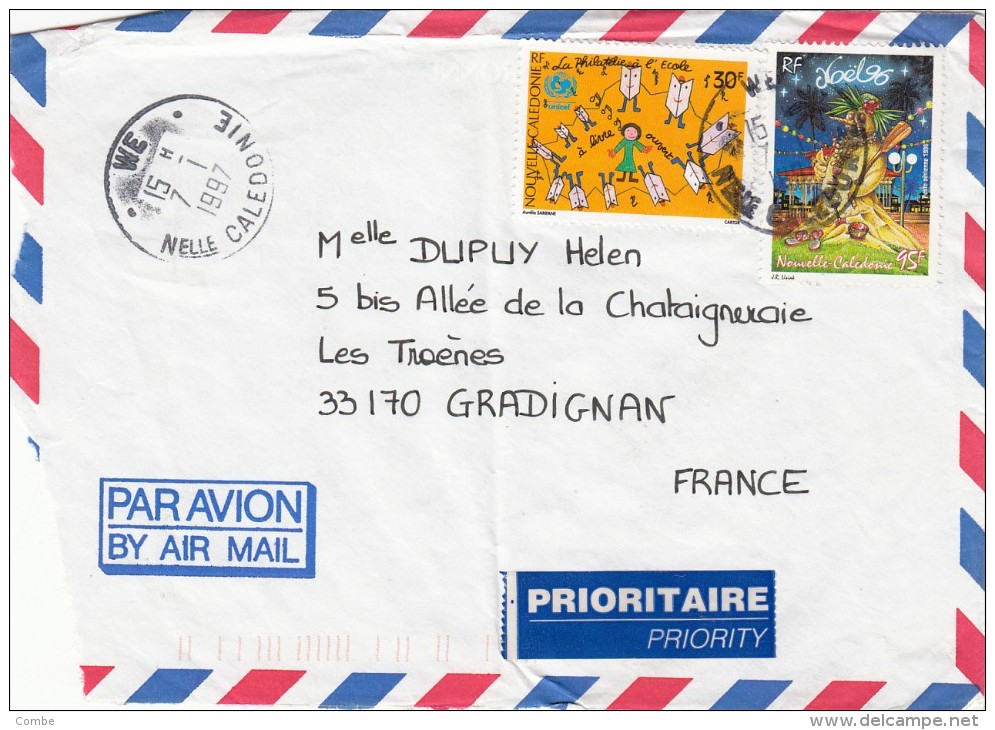 1997. DEVANT DE LETTRE NOUVELLE CALEDONIE. WE Pour La FRANCE/ 4159 - Cartas & Documentos
