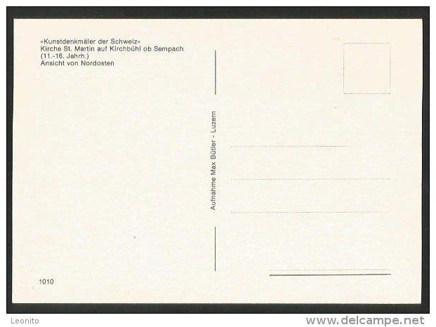 SEMPACH LU Kirchbühl Kirche St. Martin Kunstdenkmäler Der Schweiz - Sempach