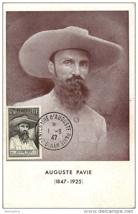 Auguste Pavie  Yv 784  Oblitération &laquo;Centenaire D'Auguste Pavie - Dinan 1947&raquo; - 1940-1949