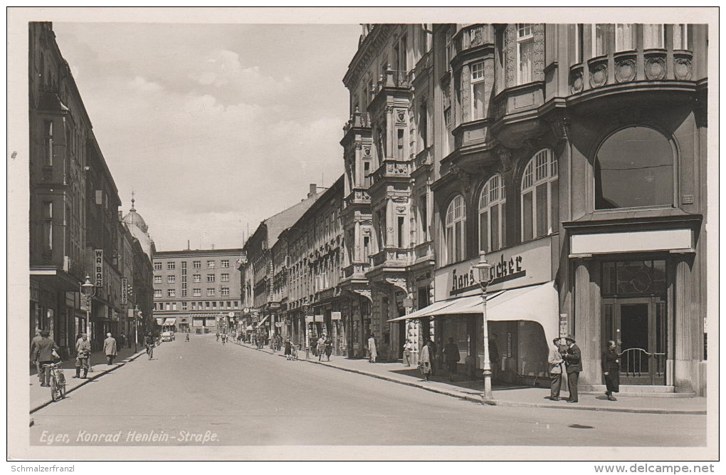 AK Eger Konrad Henlein Strasse Cheb Egerland Sudetenland Sudeten Bei Franzensbad Frantiskovy Lazne Asch As - Sudeten