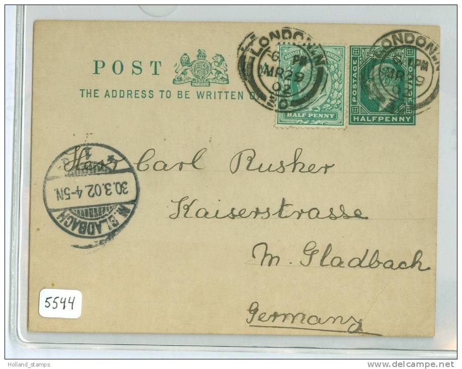 BRIEFKAART Uit 1902 Van LONDON ENGLAND Naar MUNCHEN GLADBACH DEUTSCHLAND (5544) - Brieven En Documenten