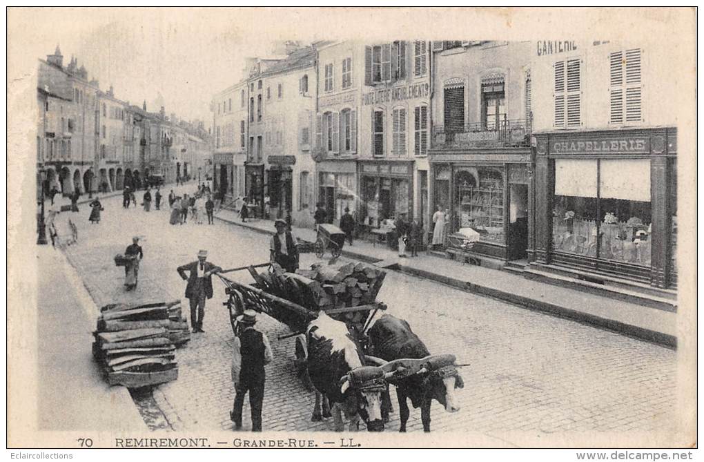 Remiremont    88    Grande Rue  Attelage Vosgien  Transport De Bois  (voir Scan) - Remiremont