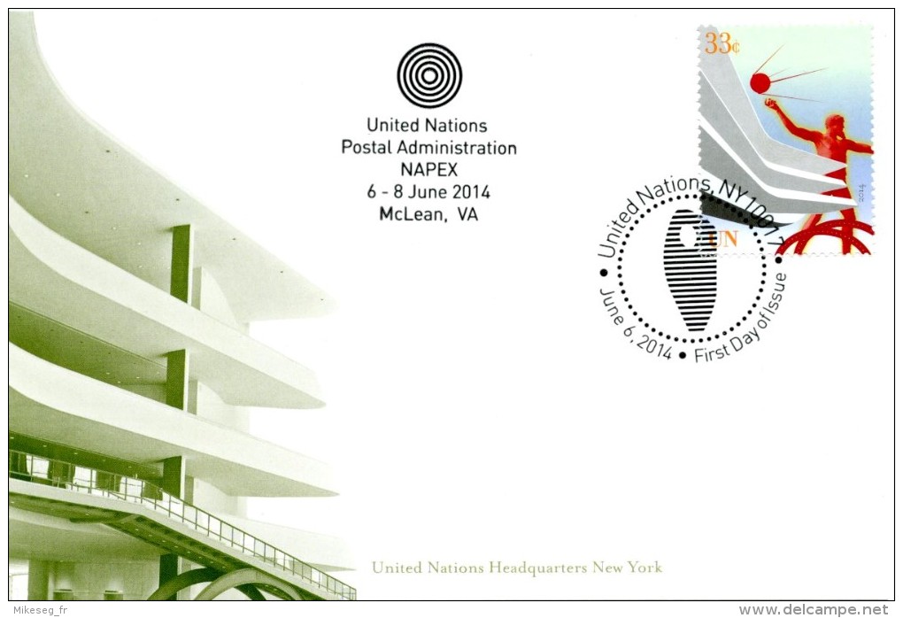 ONU New-York 2013 - Show Card NAPEX 6-8 June 2014 - Maximum Cards
