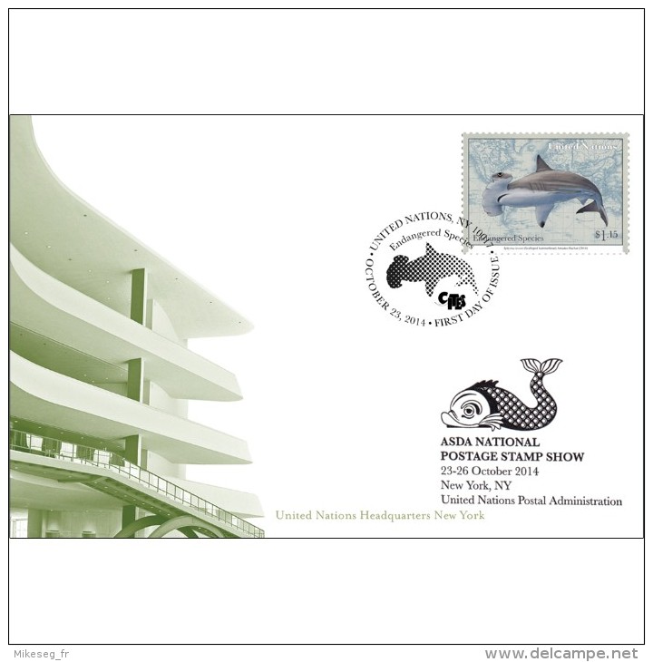 ONU New-York 2014 - Show Card ASDA 23-26 October 2014 - Endangered Species - Maximum Cards